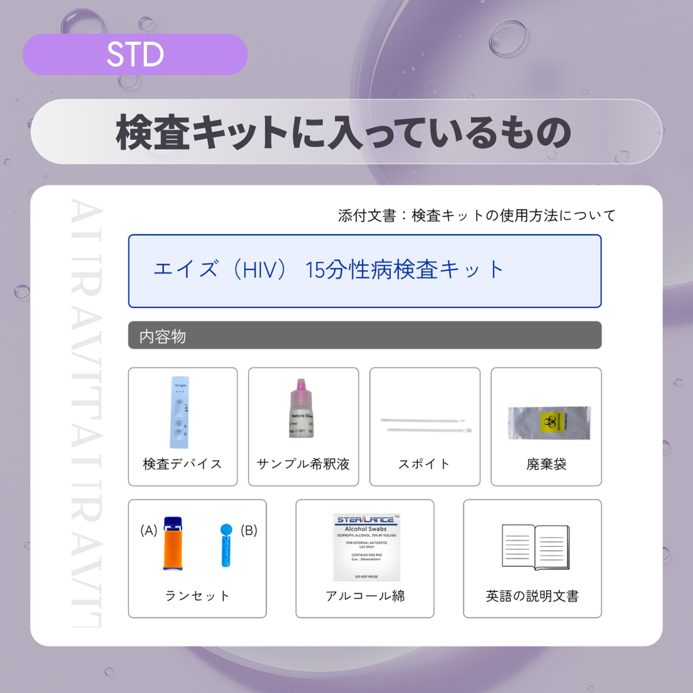 エイズ（HIV） 15分性病検査キット